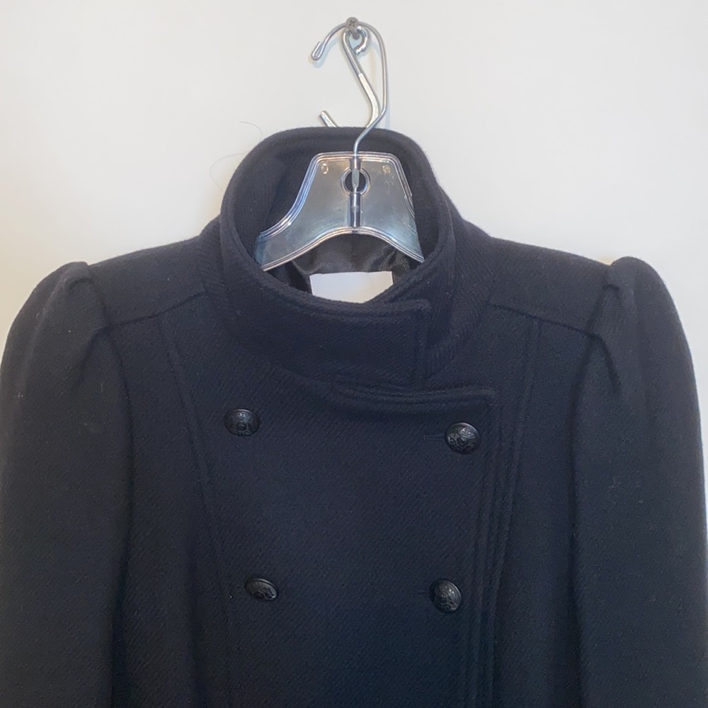 NWOT Mango Wool Puffed Shoulder Structured Coat - Picture 9 of 10